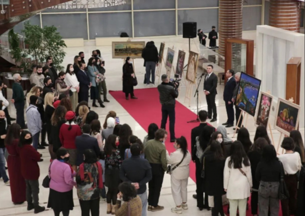 An exhibition of artists dedicated to Youth Day opened at the Heydar Aliyev Palace