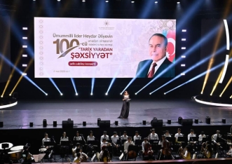 4 мая во Дворце Гейдара Алиева с участием школьников состоялся юбилейный концерт, посвященный 100-летию общенационального лидера Гейдара Алиева.