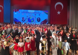 Во Дворце Гейдара Алиева с большим энтузиазмом отметили День национального суверенитета и детей Турции